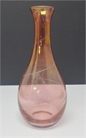 Iredescent Pink Glass Vase