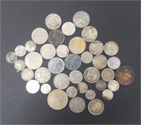 Over 20 Assorted Vtg Nickel and Silver Coins