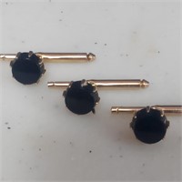 6 Men's Studs 3 Onyx 3 Mother of Pearl