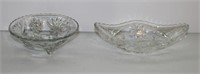 two pieces star of David glassware