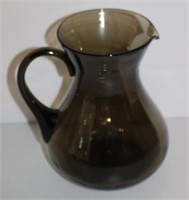vintage smoked glass pitcher