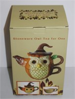 Cracker Barrel tea for one owl teapot nib