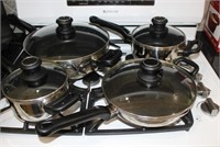 4 pcs Ultrex stainless cookware used
