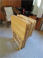 Wooden Snack Table Set