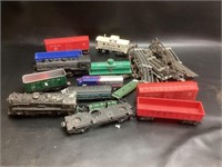 Box Lot of Train Cars and Tracks