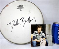 Dierks Bentley Autographed CD Cover & Drum Head