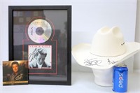Vince Gill Autographed Lot - Hat, CD Cover, Plaque