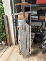 Antique wooden/metal sled