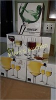 Wine glasses royal leerdam, corning + boxes 25 pcs