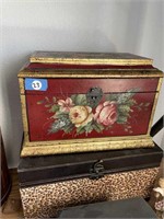 Rose Painted Trinket Chest