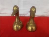 Brass Duckhead Bookends