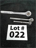 1/4", 3/8 " and 1/2" ratchets