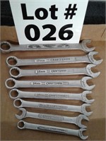 Craftsman set of metric wrenches, 9 mm to 18 mm