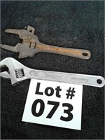 Diamond 12" crescent wrench and nut wrench