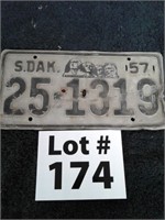 1957 South Dakota license plate