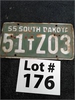 1955 South Dakota license plate