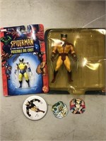 (5) Wolverine Items (2) Small Figurers 1984
