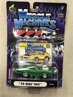 NIP Muscle Machines 70 Olds 442 1/64 Scale