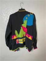 Vintage Knit Dog Cardigan Sweater
