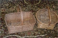 Pair of White Oak Baskets. Virginia Born and