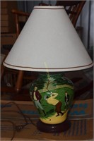 Custom Golf Lamp, Hand Painted, Measures 20 x 15