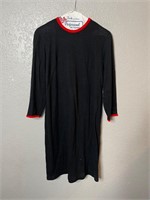 Vintage Navy Blue Red Dress