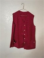 Vintage 1970s Red Dot Vest