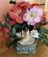 Floral / Seashell Arrangement w/ Ocean themed