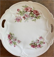Vintage handled floral plate