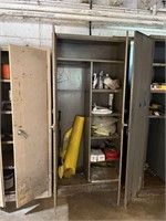 2 Door Metal Cabinet With Contents