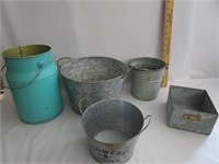 Various Size Tin Buckets