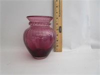 Cranberry Glass Vase