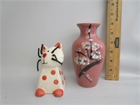 Ceramic Decor,Oriental Vase,Cat Statue
