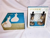 Pyrex Vinegar Oil Vintage Cruet Set