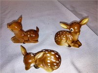 Vintage Deer Salt and Pepper Shakers Ceramic