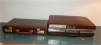 2 Vintage Brown Leather Briefcases