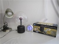 Electricity Ball,Desk Lamp,Clock