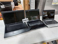 3 Laptops - no cords