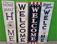 43 - NEW WMC 4 "WELCOME" PORCH SIGNS (C55)