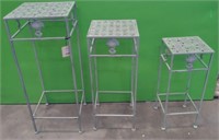 43 - NEW WMC SET OF 3 PLANT STANDS (C27)