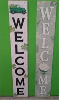 43 - NEW WMC PAIR OF "WELCOME" PORCH SIGNS (C61)