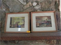 2 Framed Watercolor Paintings - Signed & Dated