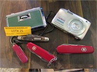 6 Assorted Pcs. - Pocket Knives, Camera