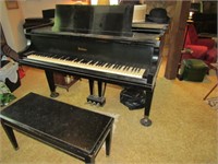 Baldwin Baby Grand Piano, Bench & Assorted Music