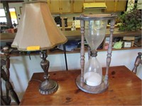 Large Hourglass & Table Lamp