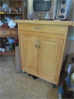 Wheeled Kitchen Cart W/ Butcher Tops