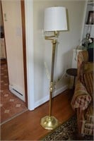 Swing Arm, Brass Floor Lamp