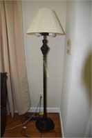 Metal Floor Lamp, Double Light, Double Switch, 6'