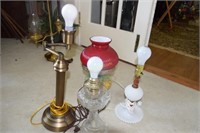 4 Lamps- Electric and Oil