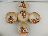 Set of 5 Flower Bowls